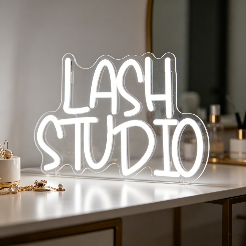 Beauty Makeup Studio - Kirpik Stüdyosu Neon Tabela LED Makyaj