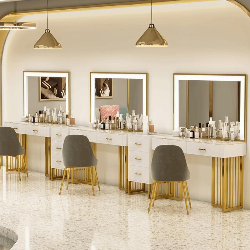 Beauty Makeup Studio - Profesyonel mağazalar için şifonyer, lambalı hafif