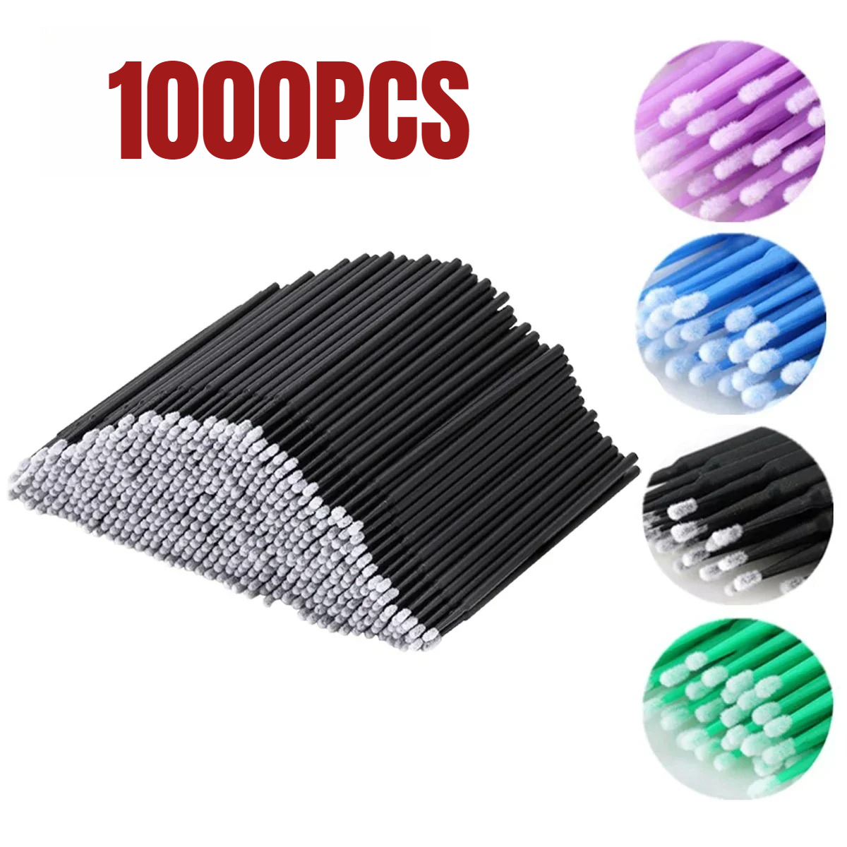 Beauty Makeup Tool - 1000/500 adet kirpik temizleme fırçası son
