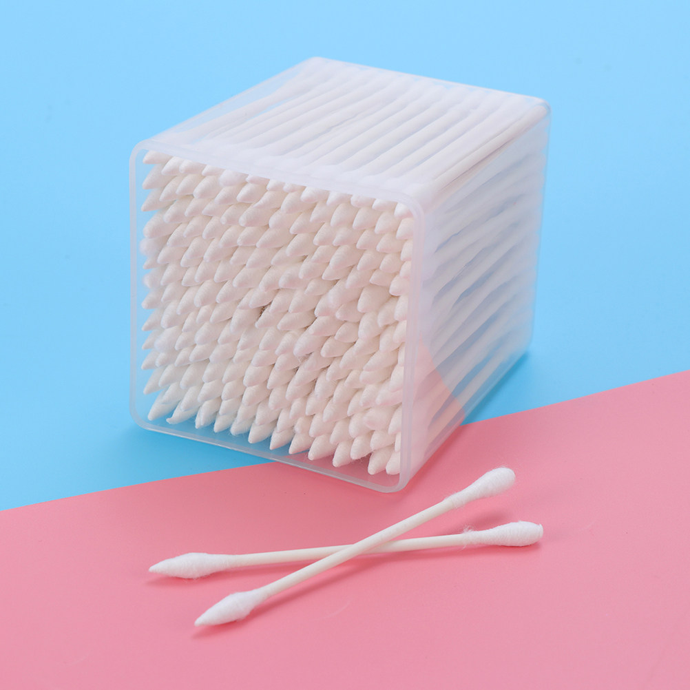 Beauty Makeup Tool - 600 Adet Çift Başlı Pamuklu Çubuklar