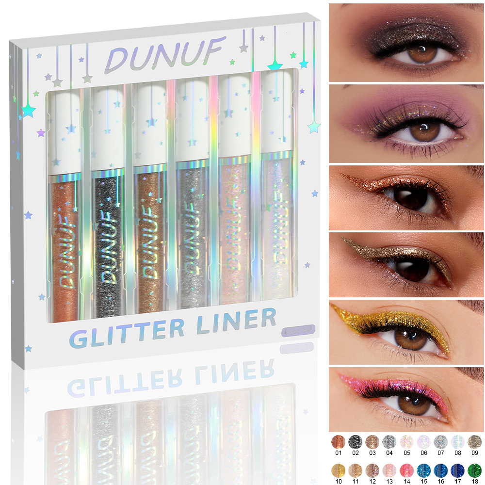 Beauty Makeup Events - 6 Adet Glitter Eyeliner Seti Altın