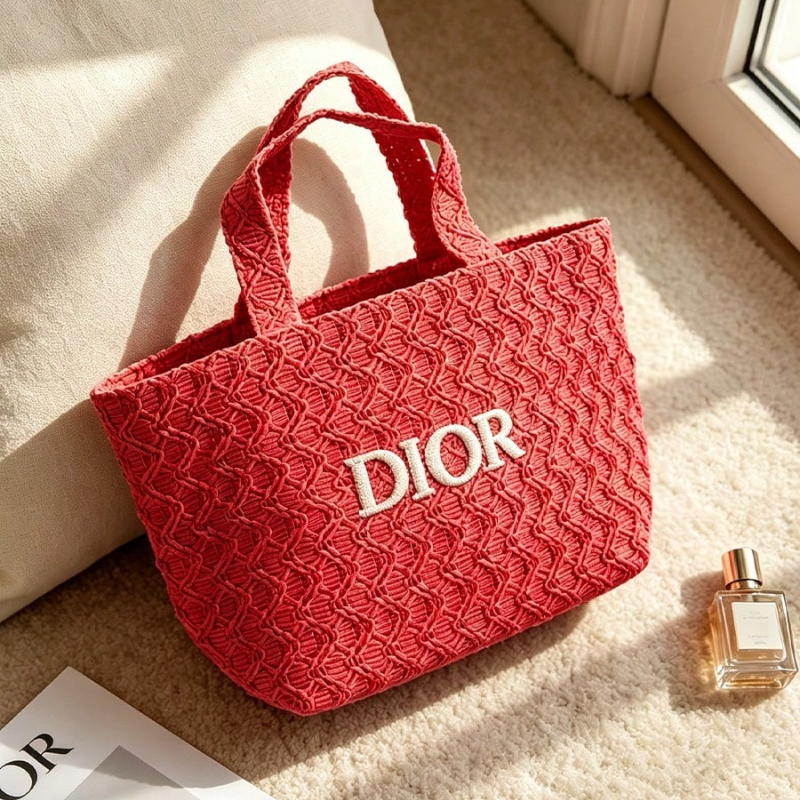 Beauty Makeup Dior - Dior çanta Yüksek Kaliteli Kumaş Kırmızı