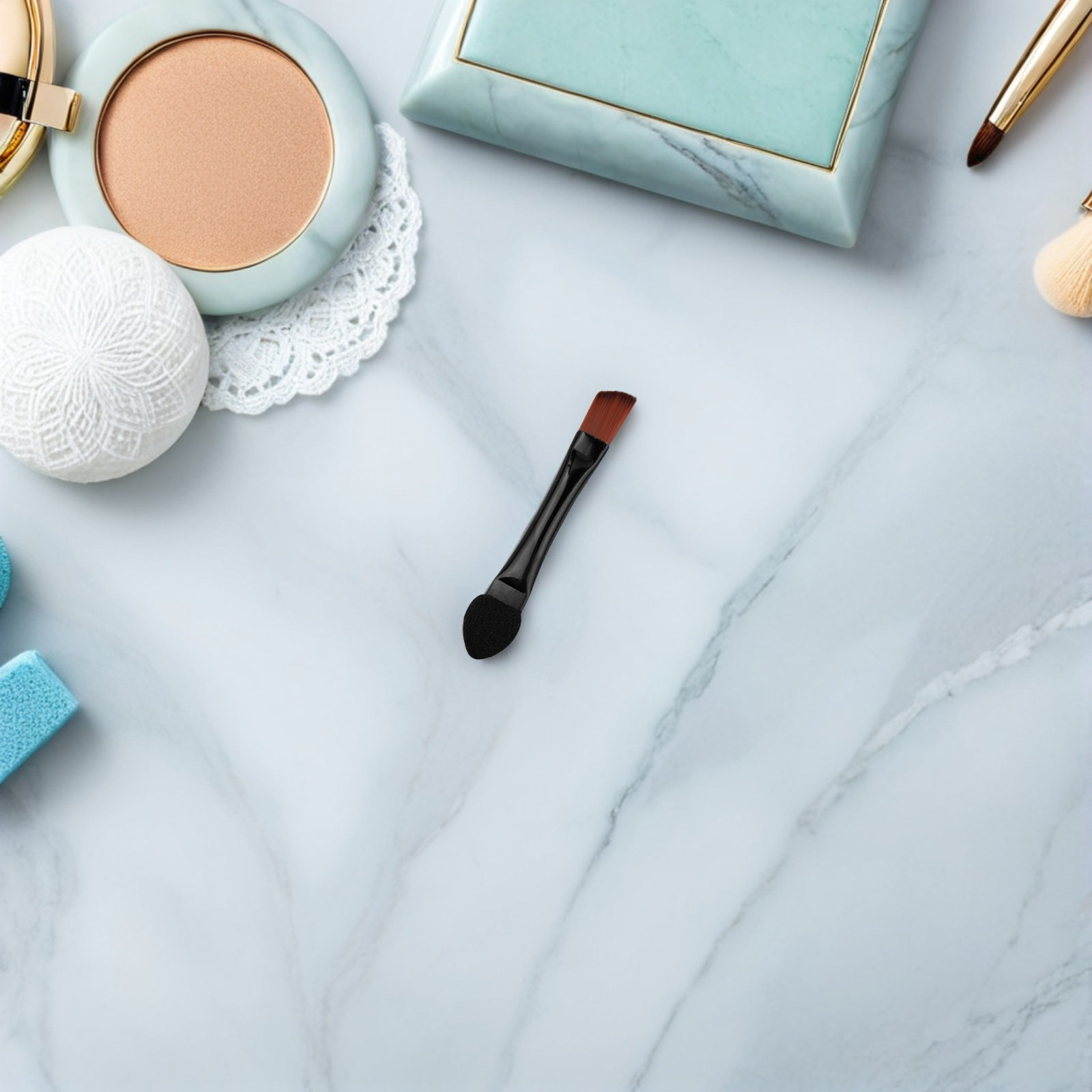 Beauty Makeup Tool - 50 Adet Çift Uçlu Açılı Fırça