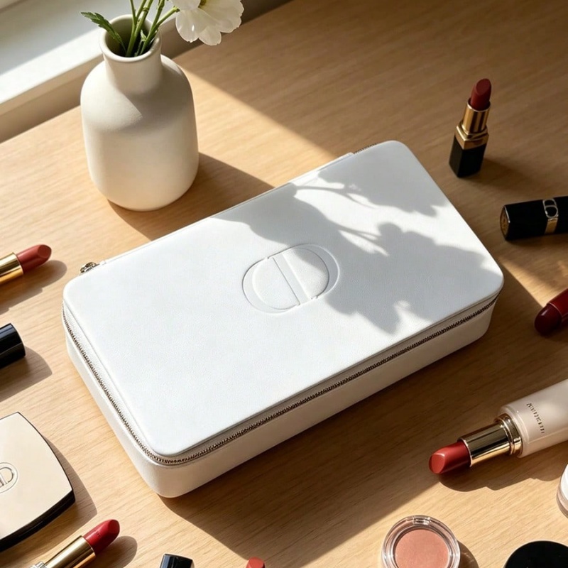 Beauty Makeup Dior - Dior'un Çantası Beyaz Kozmetik Çantası Klasik