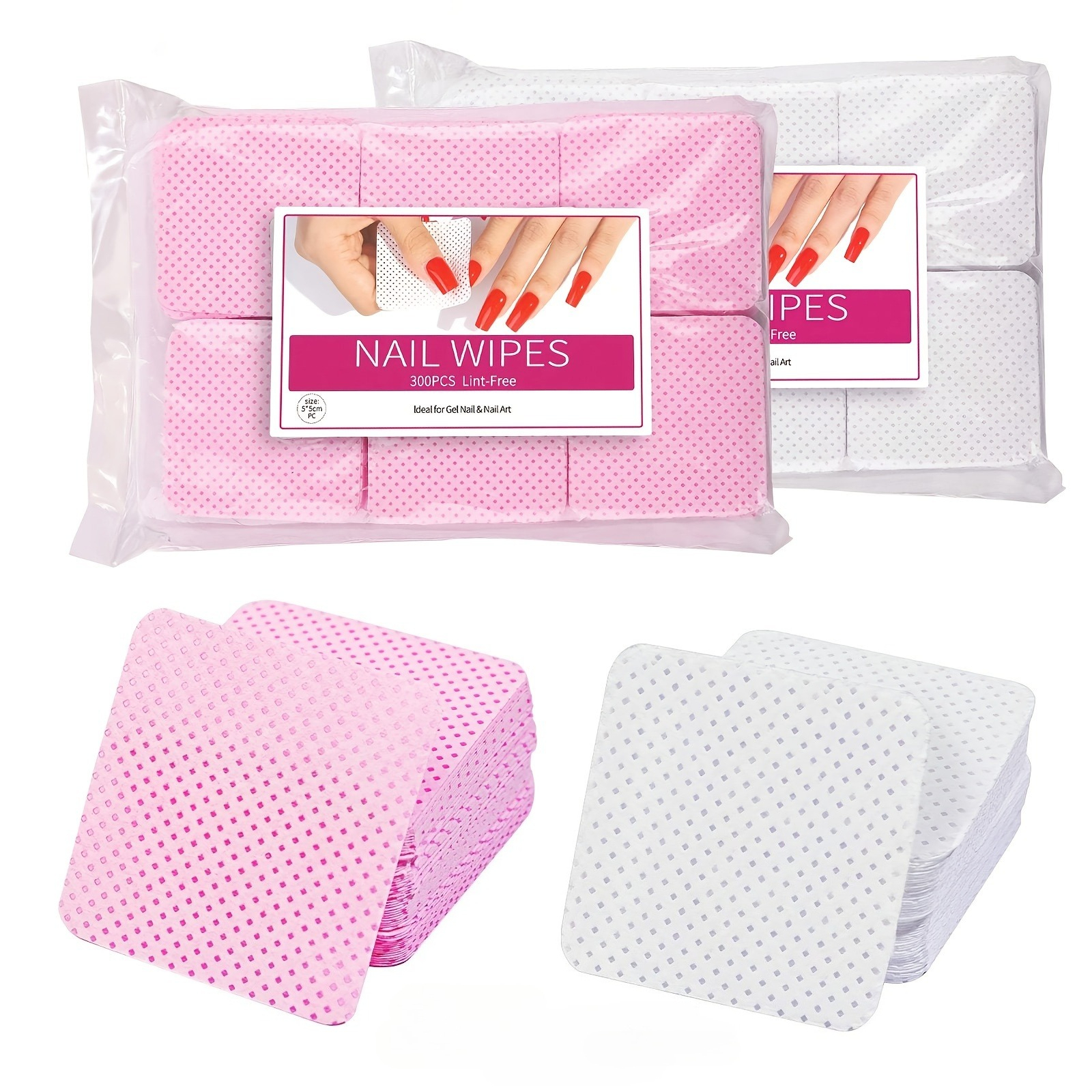 Beauty Makeup Tool - 600 adet/2 torba Tüysüz Oje Çıkarıcı