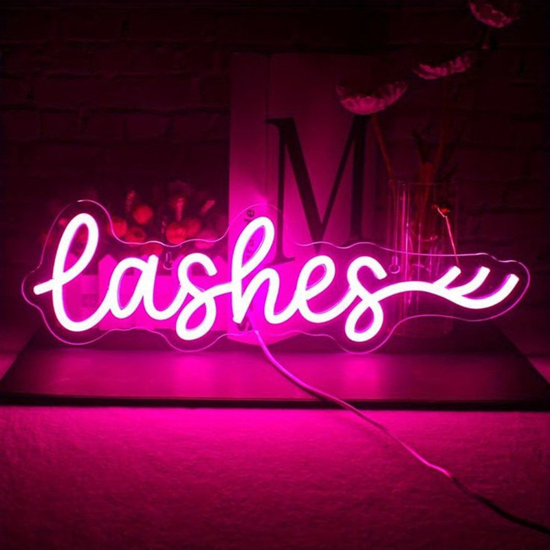 Pembe LED Kirpikler Neon Tabel - Beauty Makeup Studio incelemesi ve fiyatı